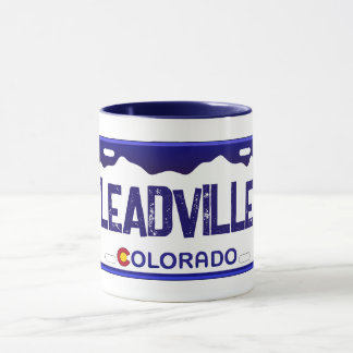 Mug Bouteille à plaque bleue Leadville Colorado