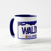 Mug Bouteille à plaque bleue Walden Colorado (Devant gauche)