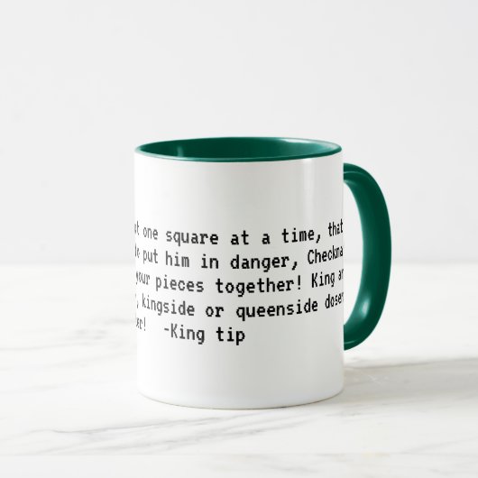 Mug Bouteille à pointe d'échecs King (Devant droit)