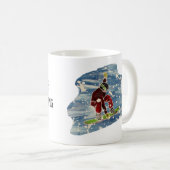 Mug Bouteille d'art de snowboard (Devant droit)