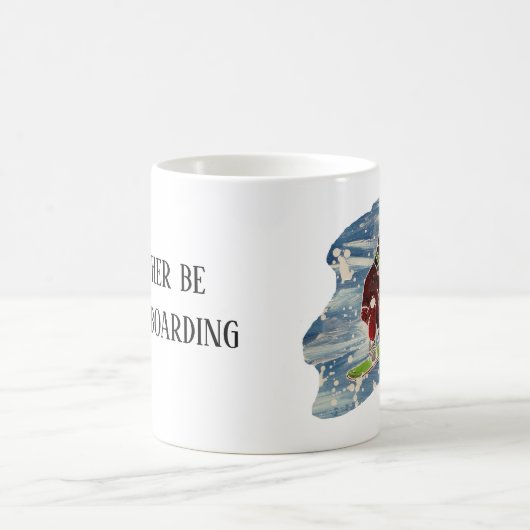 Mug Bouteille d'art de snowboard (Centre)