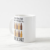 Mug Bouteille de bière drôle de bière (Devant gauche)