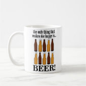 Mug Bouteille de bière drôle de bière (Gauche)