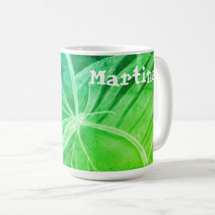 Mug Bouteille de café à papillon vert personnalisé