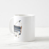 Mug Bouteille de café au piano blanc (Devant gauche)
