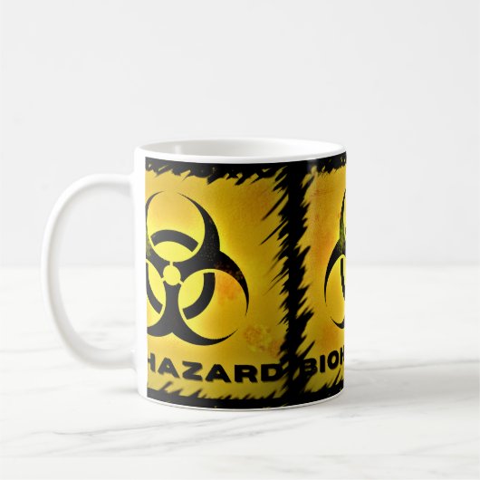 Mug Bouteille de café au risque biologique (Gauche)