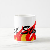 Mug Bouteille de café avec flammes de feu (Centre)