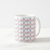Mug Bouteille de café blanc décorée avec petit vélo (Devant droit)
