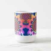 Mug Bouteille de café BOHO initiale personnalisée moti (Centre)