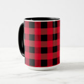 Mug Bouteille de café Buffalo Plaid (Devant gauche)