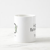 Mug Bouteille de café de retraite monogramme de fleur (Centre)