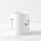 Mug Bouteille de café de retraite monogramme de fleur (Centre)