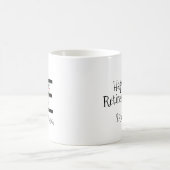 Mug Bouteille de café de retraite monogramme de fleur (Centre)