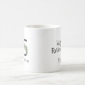 Mug Bouteille de café de retraite monogramme de fleur  (Centre)