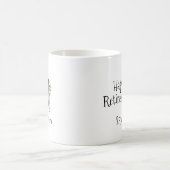 Mug Bouteille de café de retraite monogramme de fleur (Centre)
