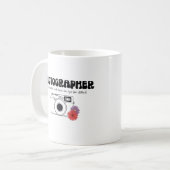 Mug Bouteille de café photographe (Devant gauche)