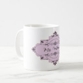 Mug Bouteille de café pour mariée mariage personnalisé (Devant gauche)