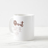 Mug Bouteille de chocolat S'inquiéter Soyez heureux Te (Devant gauche)