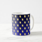 Mug Bouteille de citron juteuse sur dégradé bleu (Devant droit)
