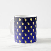 Mug Bouteille de citron juteuse sur dégradé bleu (Devant gauche)