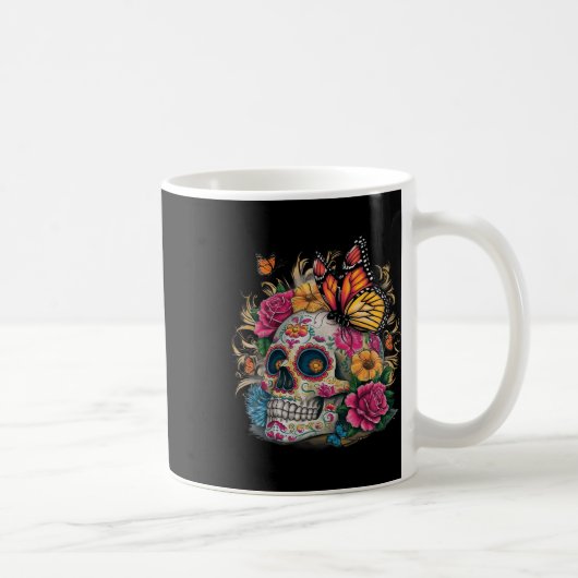Mug Bouteille De Crâne Sucre Jour De La Mort Halloween (Droite)