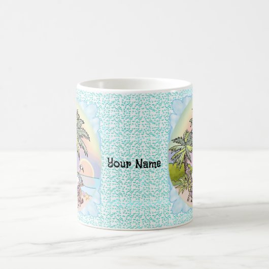 Mug Bouteille de Flamant rose Sunset Beach (Centre)