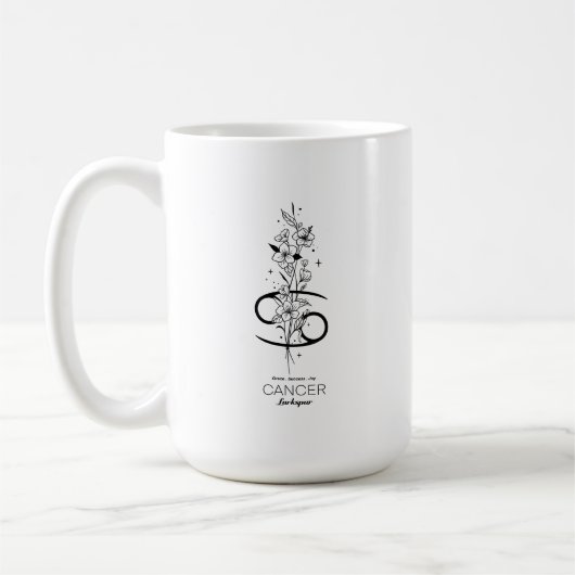 Mug Bouteille de fleur de signe de cancer (Gauche)
