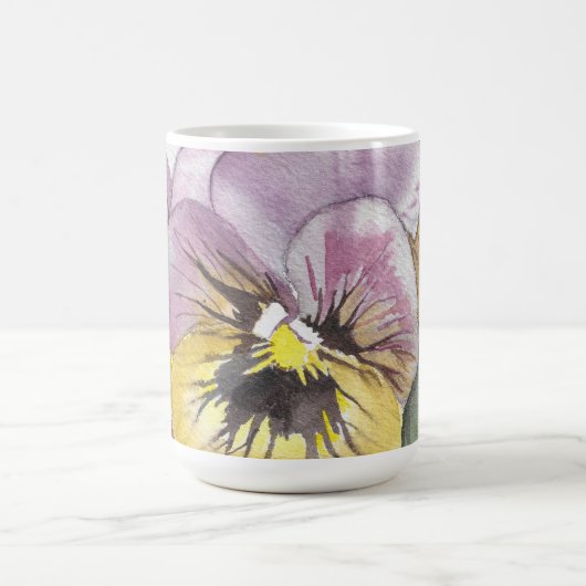 Mug Bouteille de fleurs d'aquarelle (Centre)