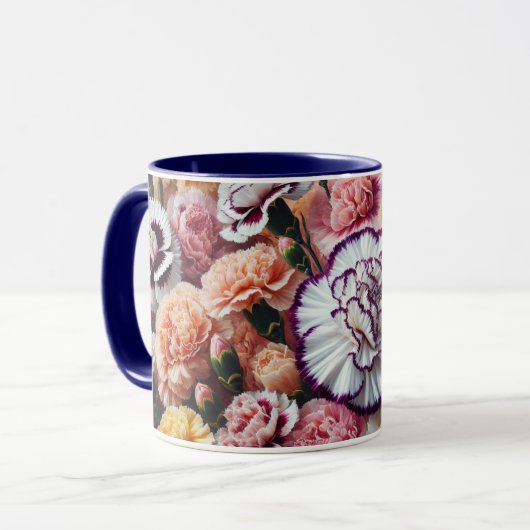 Mug Bouteille de fleurs de carnation (Devant gauche)