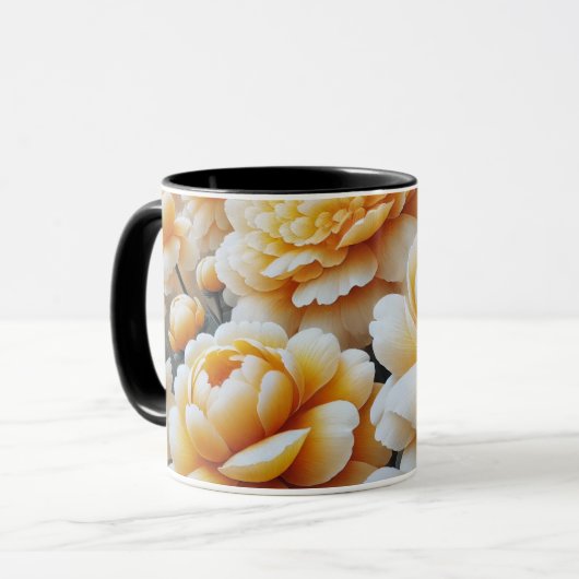 Mug Bouteille de fleurs d'or (Devant gauche)