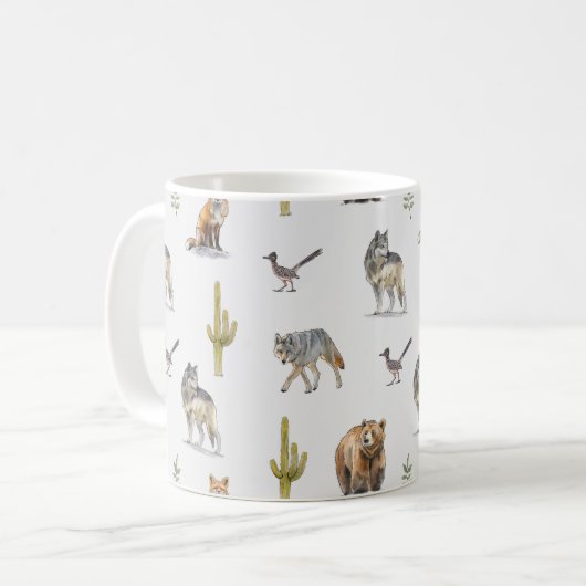 Mug Bouteille de la faune du désert (Devant gauche)