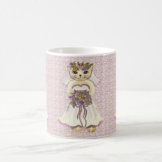 Mug Bouteille de la mariée de chat (Centre)
