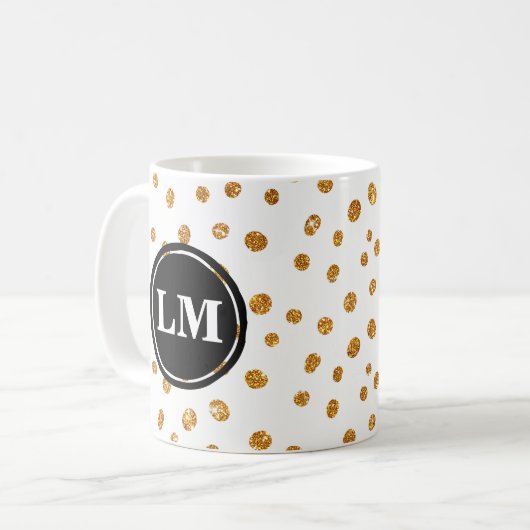 Mug Bouteille de Monogram Parties scintillant or (Devant gauche)