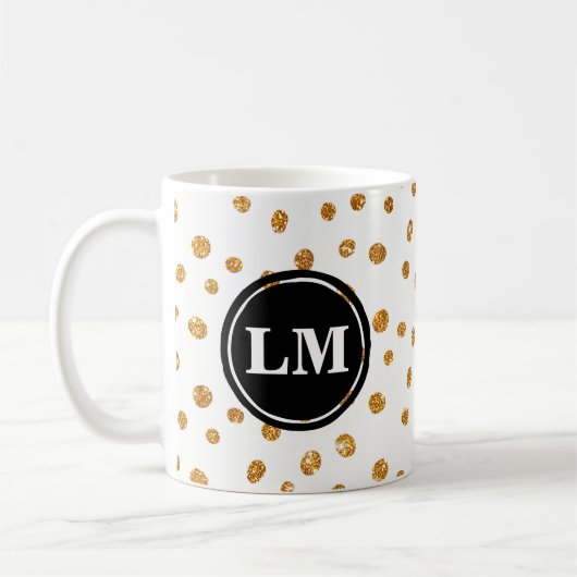 Mug Bouteille de Monogram Parties scintillant or (Gauche)