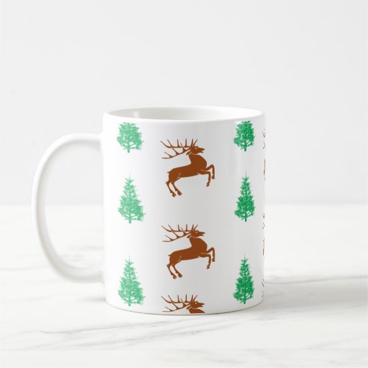 Mug Bouteille de Noël de cerfs (Gauche)