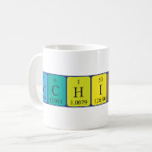 Mug Bouteille de nom de table périodique Archibald (Devant gauche)