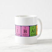 Mug Bouteille de nom de table périodique Archibald (Devant droit)