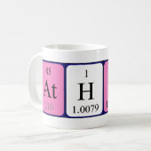 Mug Bouteille de nom de table périodique Athina (Devant gauche)