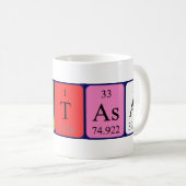 Mug Bouteille de nom de table périodique Baltasar (Devant droit)