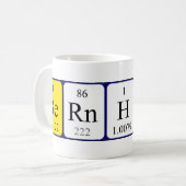 Mug Bouteille de nom de table périodique Bernhard (Devant gauche)