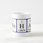 Mug Bouteille de nom de table périodique Bernhard (Centre)
