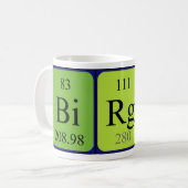 Mug Bouteille de nom de table périodique Birgir (Devant gauche)