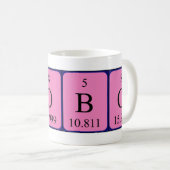 Mug Bouteille de nom de table périodique Bobo (Devant droit)