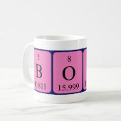 Mug Bouteille de nom de table périodique Bobo (Devant gauche)