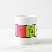 Mug Bouteille de nom de table périodique Brittaney (Centre)