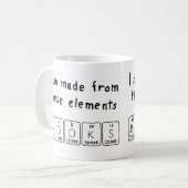 Mug Bouteille de nom de table périodique Brooks (Devant gauche)