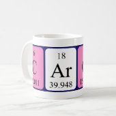 Mug Bouteille de nom de table périodique Carola (Devant gauche)