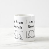 Mug Bouteille de nom de table périodique de Kyran (Centre)