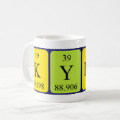 Mug Bouteille de nom de table périodique de Kyran (Devant gauche)