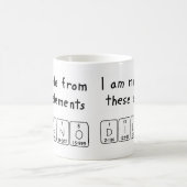 Mug Bouteille de nom de table périodique Dilano (Centre)